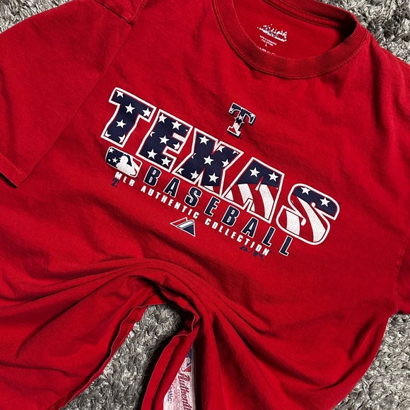 Texas Rangers Majestic Shirt - Picture 1 of 4
